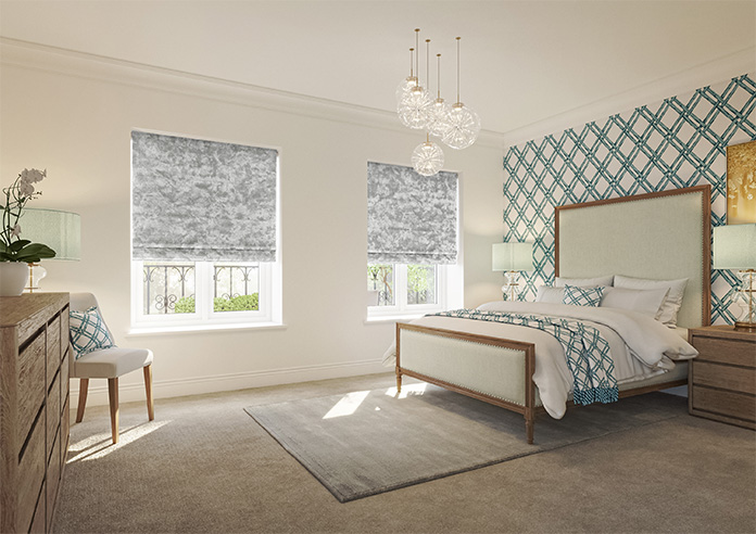 Cyrus Crushed Velvet, Glint - Roman Blind - Image 6